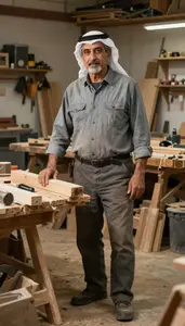Male Woodworkers Professional Stock Image