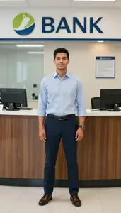 Male Bank Branch Manager Professional Stock Image