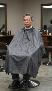 Male Barber Apprentice Professional Stock Photo
