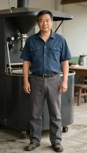 Male Bean Roaster Portrait Stock Photo