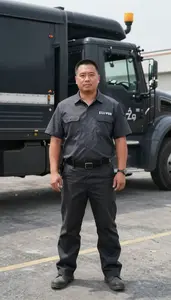 Male Coal Tower Operator Portrait Stock Photo