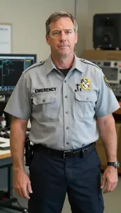 Male Emergency Communications Operator Professional Stock Photo