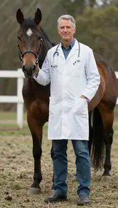 Male Equine Veterinarian Professional Stock Photo