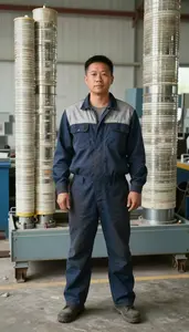 Male Insulation Machine Operator Stock Photo