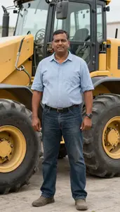 Male Log Loader Operator Portrait Stock Photo
