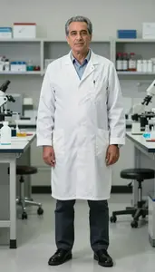 Male Physical Biochemist Portrait Stock Photo