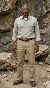 Male Research Archaeologist Portrait Stock Photo