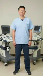 Male Sonographer Portrait Stock Photo