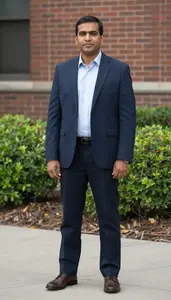Male University Institutional Researcher Professional Stock Image