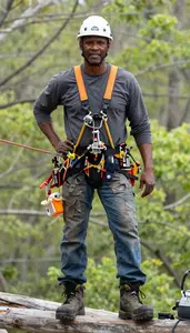 Male Utility Arborist Professional Stock Image