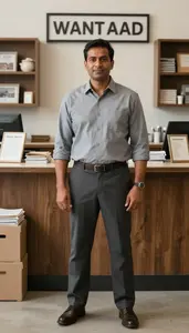 Male Want Ad Clerk Professional Stock Image