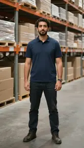 Male Warehouse Checker Professional Stock Image