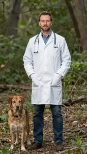 Male Wildlife Veterinarian Professional Stock Image