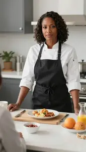 Female Breakfast Cook Portrait Stock Photo