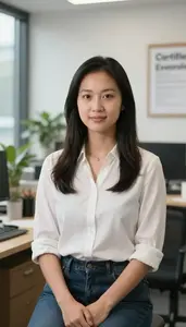 Female Certified Indoor Environmentalist Portrait Stock Photo