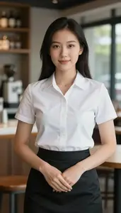 Female Cocktail Waitress Professional Stock Image