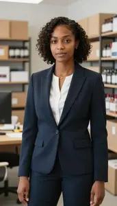 Female Commodities Broker Portrait Stock Photo