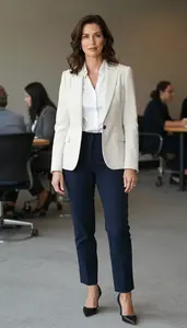 Female Corporate Securities Research Analyst Professional Stock Image