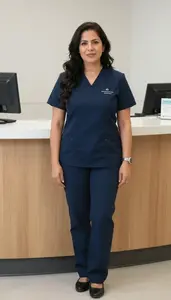 Female Dental Receptionist Portrait Stock Photo