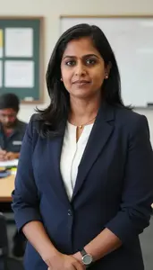 Female Elementary School Principal Stock Photo