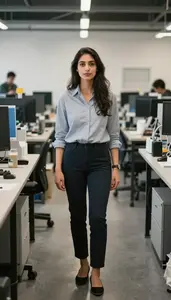 Female Industrial Engineering Technologist Professional Stock Image