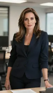 Female Land Sales Agent Stock Photo