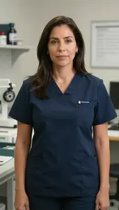 Female Large Animal Veterinarian Stock Photo