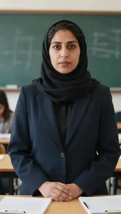Female Middle School Teachers Portrait Stock Photo