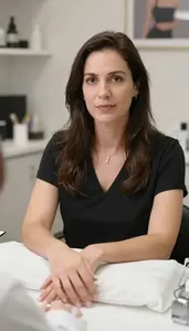 Female Nail Technician Stock Photo