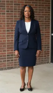 Female Secondary School Principal Portrait Stock Photo