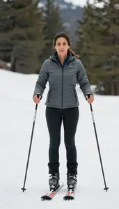 Female Ski Coach Stock Photo