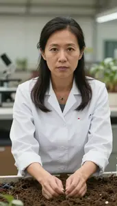 Female Soil Scientist Stock Photo