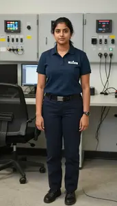 Female Steam And Power Panel Operator Professional Stock Photo