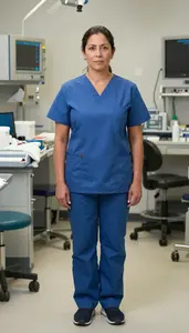 Female Surgical Scrub Technologist Stock Photo