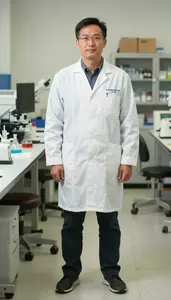 Male Biochemistry Technician Stock Photo
