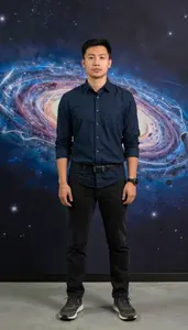 Male Cosmologist Portrait Stock Photo