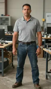Male Cost Estimators Professional Stock Photo