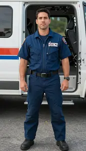 Male Flight Paramedic Professional Stock Photo