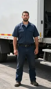 Male Freight Brake Operator Portrait Stock Photo