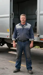 Male Freight Car Repairer Stock Photo