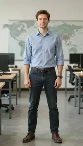 Male Geographic Information Systems Professor Professional Stock Image