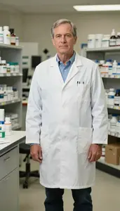 Male Industrial Pharmacist Professional Stock Image