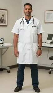 Male Small Animal Veterinarian Portrait Stock Photo