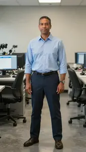 Male Warning Coordination Meteorologist Stock Photo