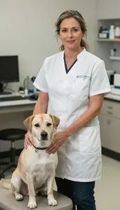 Female Animal Pathologist Stock Photo
