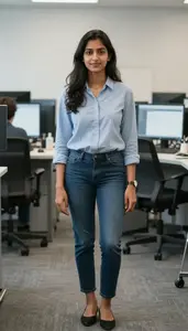 Female Auto Research Engineer Stock Photo
