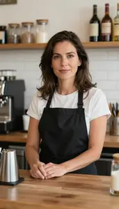 Female Barista Stock Photo