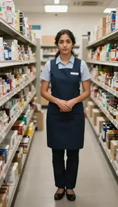 Female Commodities Clerk Stock Photo