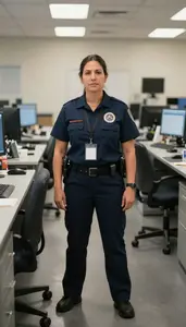 Female Emergency Communications Operator Stock Photo