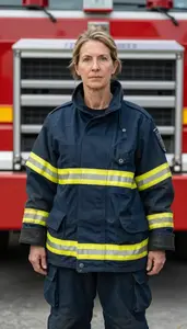 Female Environmental Protection Fire Control Officer Professional Stock Photo